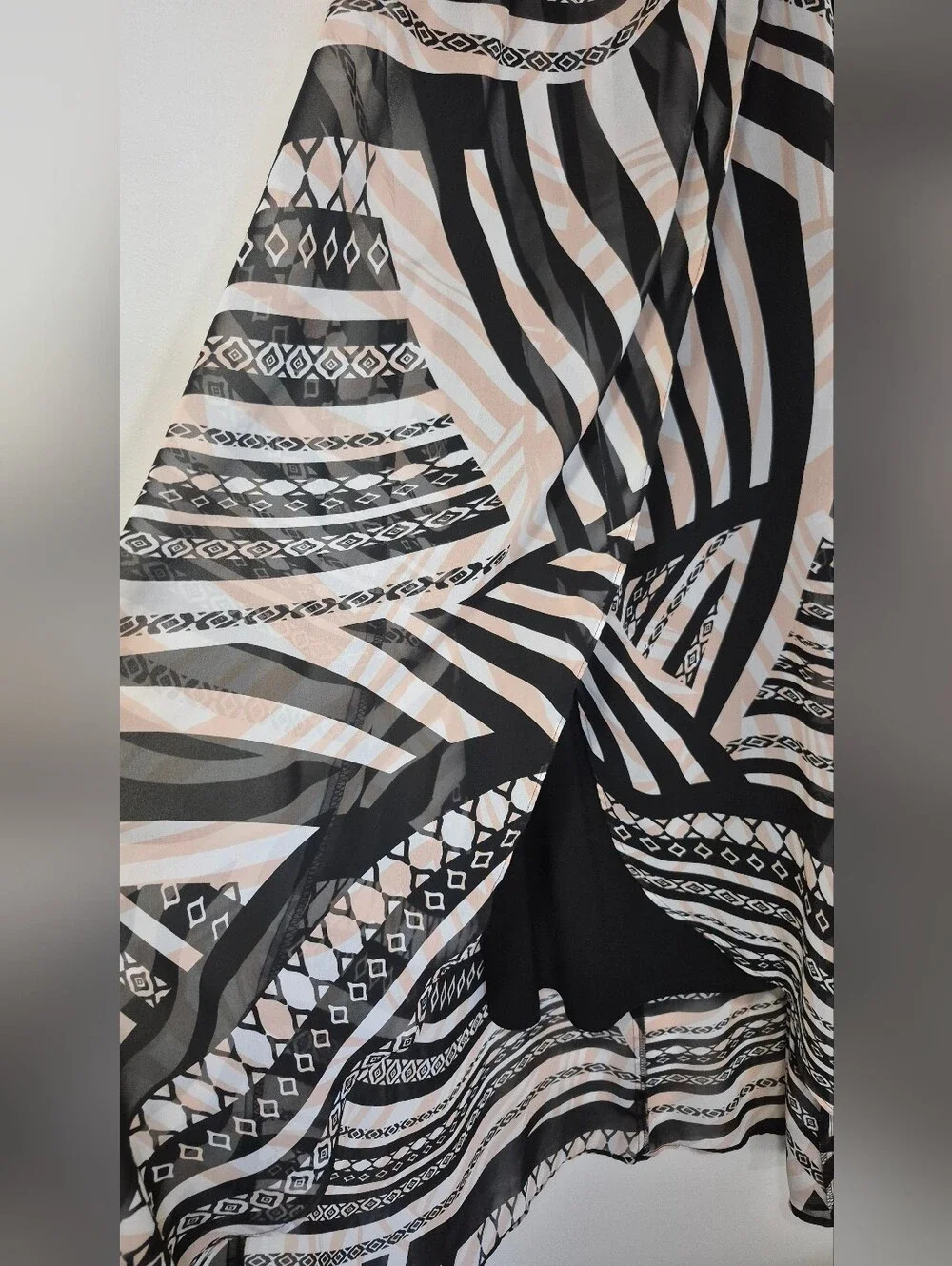 Joseph Ribkoff Sleeveless Abstract Print High Low Dress Size 10 - Picture 4 of 6